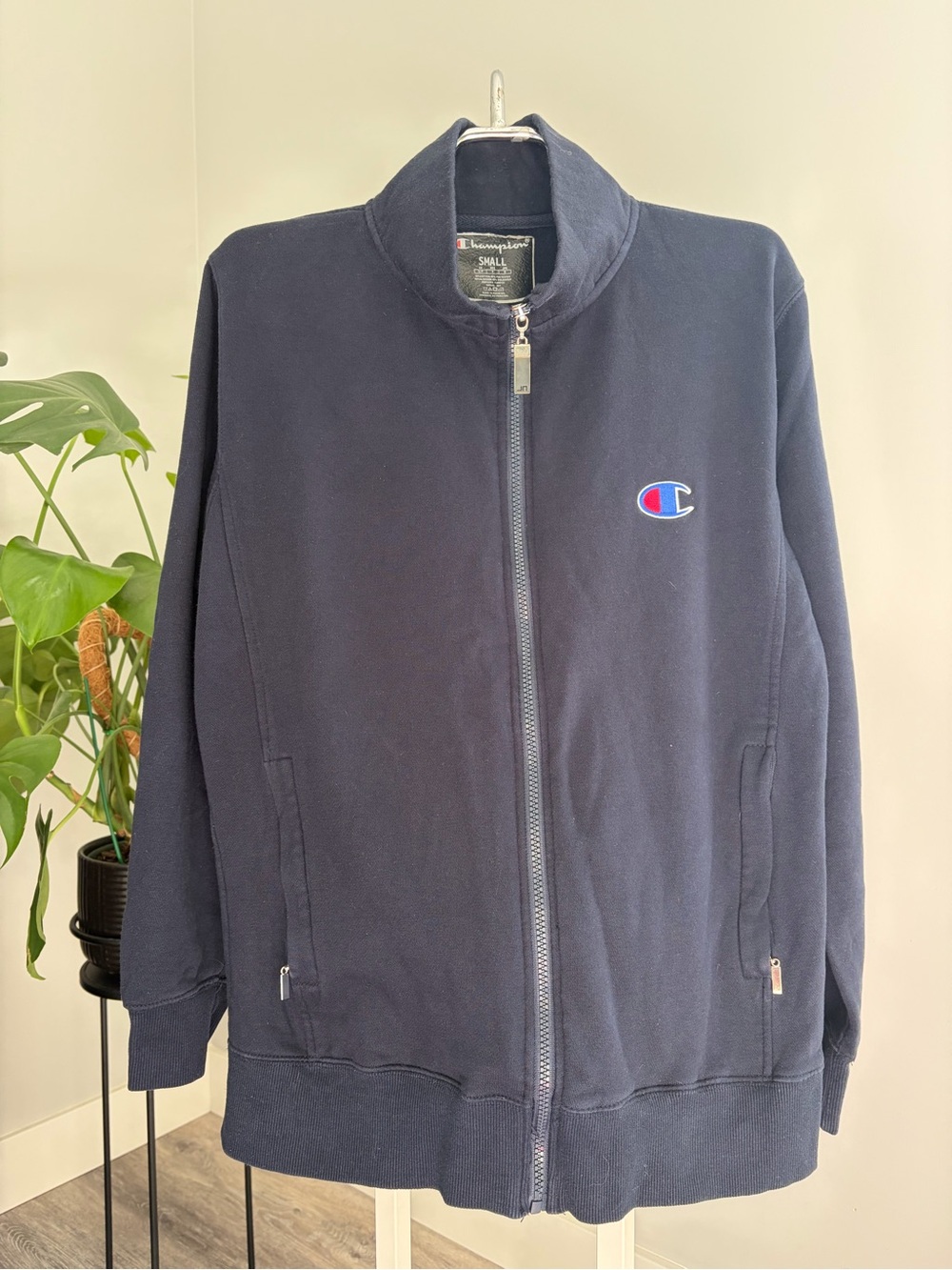 Champion Navy Zip-Up Sweater